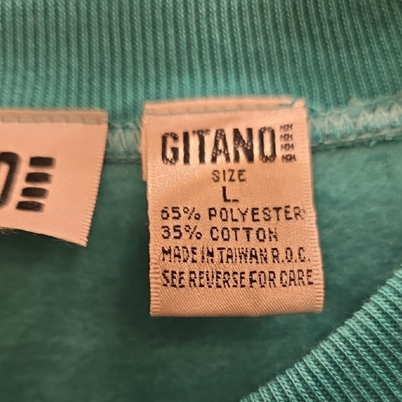 Gitano Teal Embroidered Sweatshirt - Picture 4 of 13